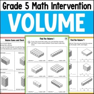 measuring volume 5th grade math intervention